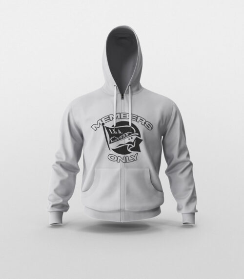 Light Grey And Black Hoodie