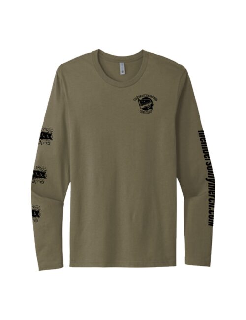 Military Green Long Sleeve Tees